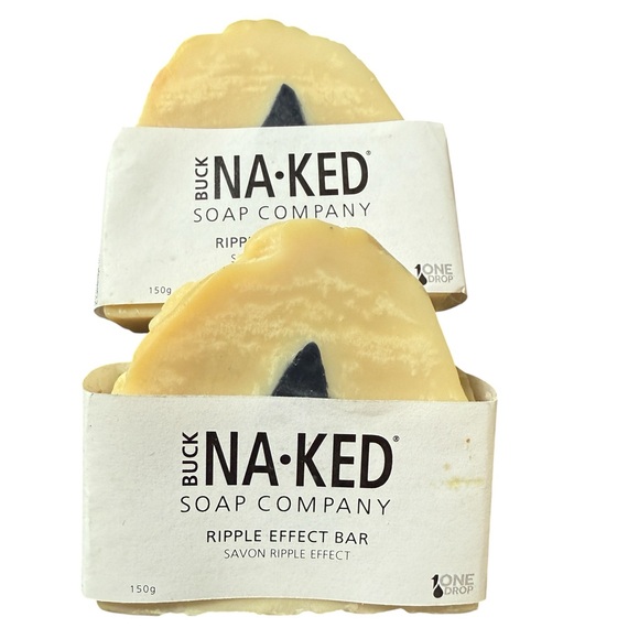 Buck Naked Ripple effect soap, rain drop, all natural, 2 bars - Picture 4 of 6